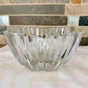 Mikasa~Sparkling Lead Crystal “Lydia” Ribbed Tulip Candy Dish/Bowl  4" X 6”~New